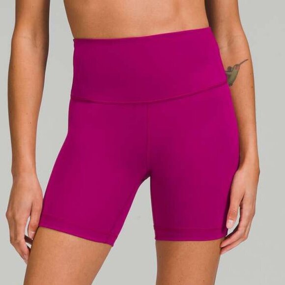 Lululemon Wunder Train High-Rise Short 6" - 14 Magenta Purple - Picture 1 of 7